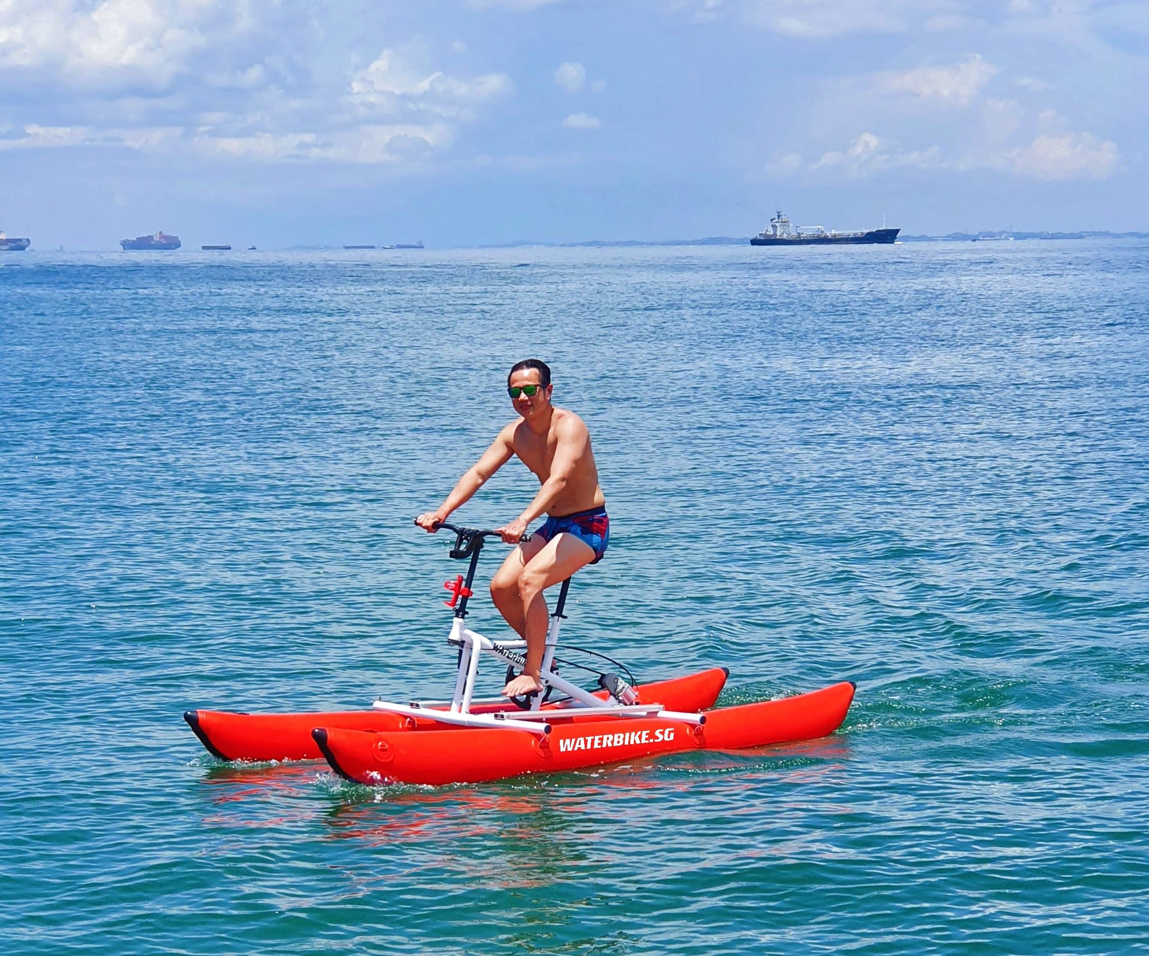 water bike ride