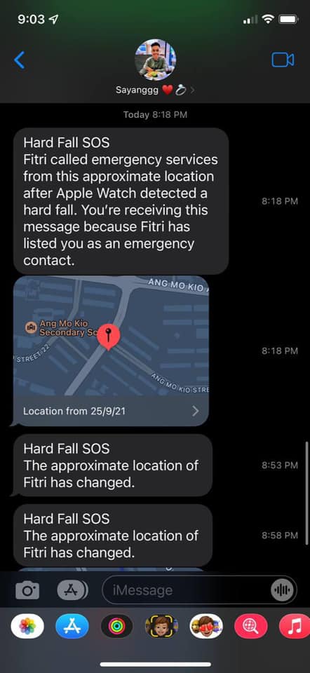 Apple watch fall detection emergency online contact