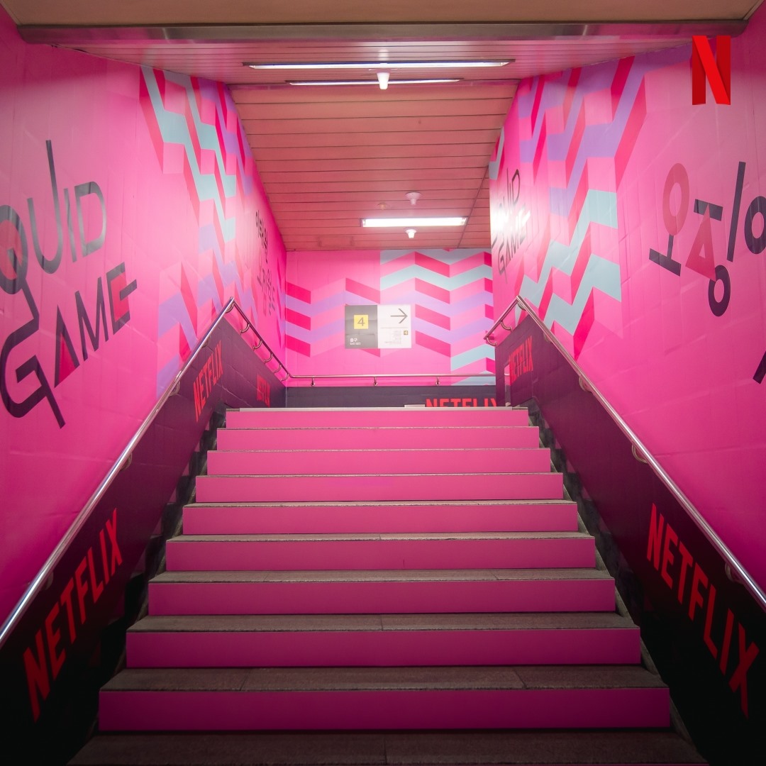 'Squid Game' pop-up in Korea transforms Itaewon Station into bizarre