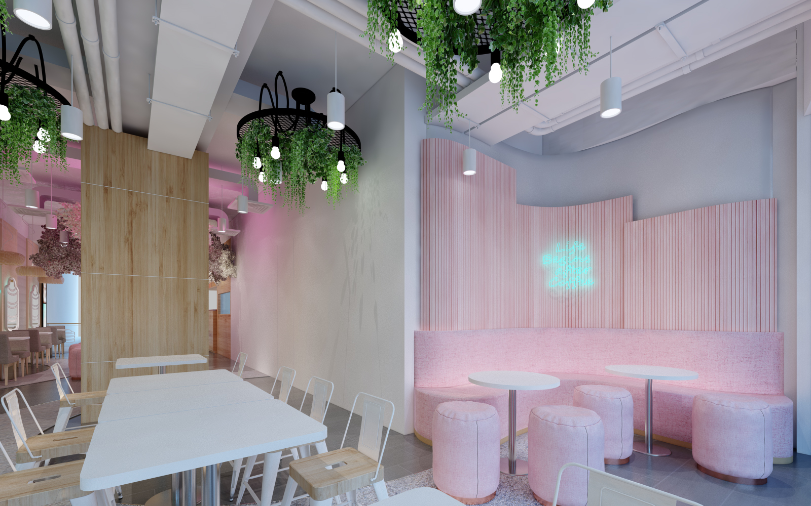 Gram Cafe's VivoCity outlet reopens with a pink interior, Sakura trees ...