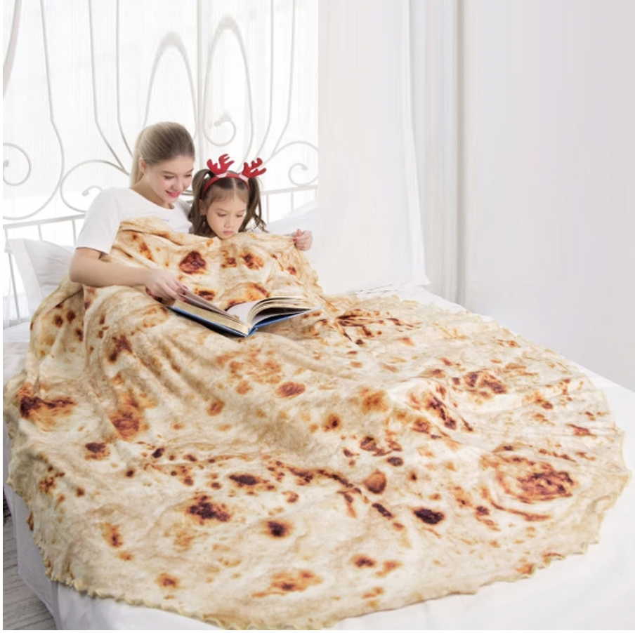 Tortilla blanket that makes you a cosy burrito available on Shopee ...