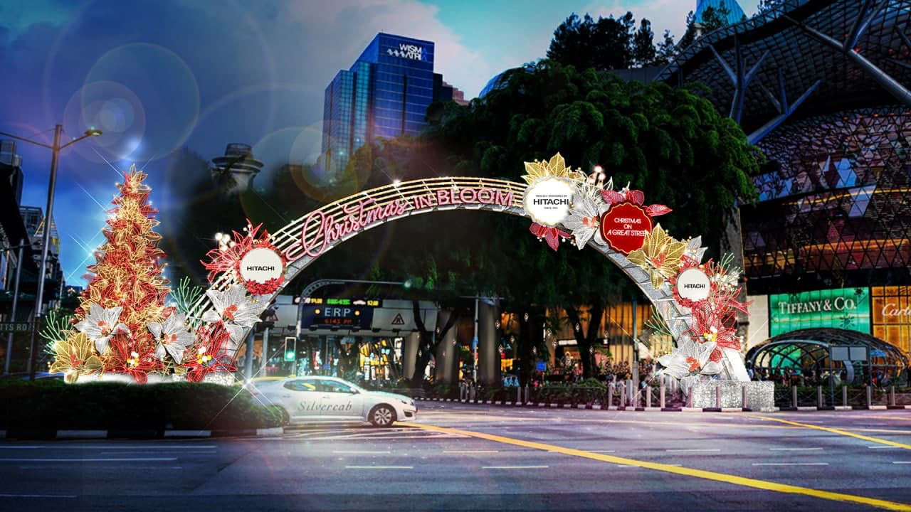 Floralthemed Orchard Road Christmas lightup from Nov. 13, 2021 to Jan