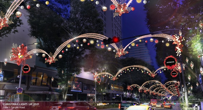 Main Entrance, Orchard Road Christmas Lightup 2018 Coffee Mug by  WorldShuttleExplorer