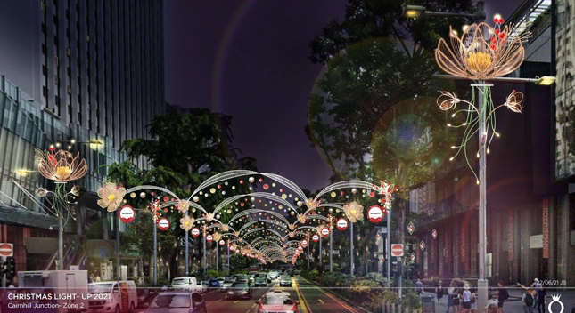 Floral-themed Orchard Road Christmas light-up from Nov. 13, 2021 to Jan. 2, 2022 - Mothership.SG