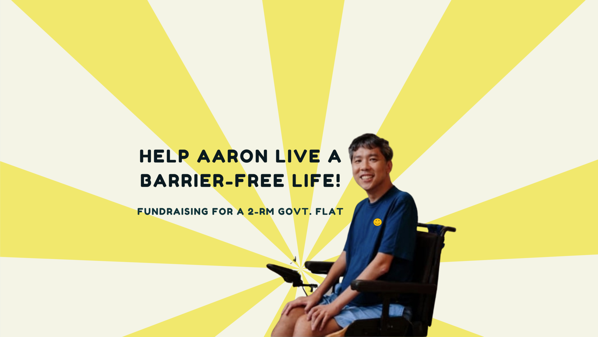 Image of Wong's fundraising banner