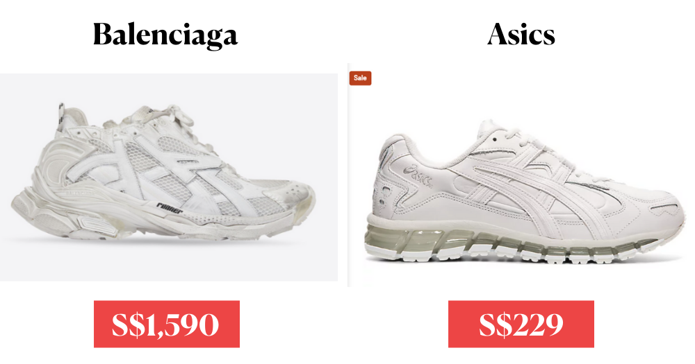 Balenciaga selling S$1,590 running shoes that look *really* similar to Asics  shoes  - News from Singapore, Asia and around the world