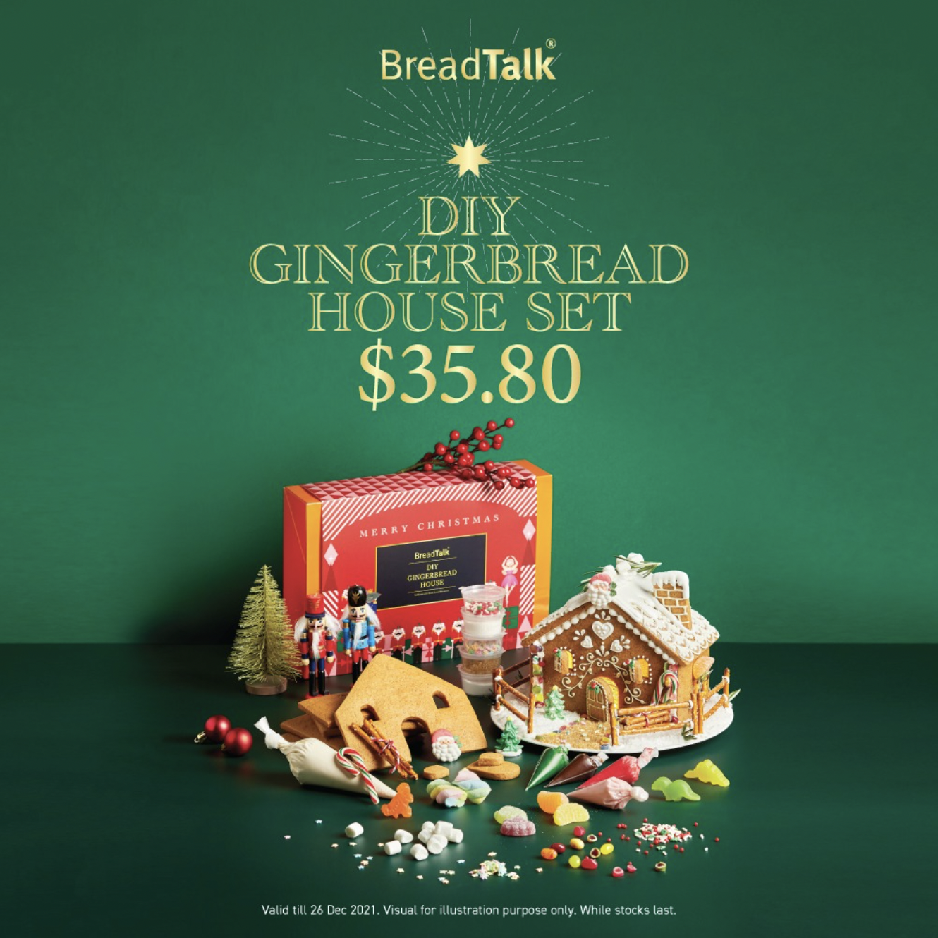 Promotional poster for Breadtalk's Gingerbread Hosue