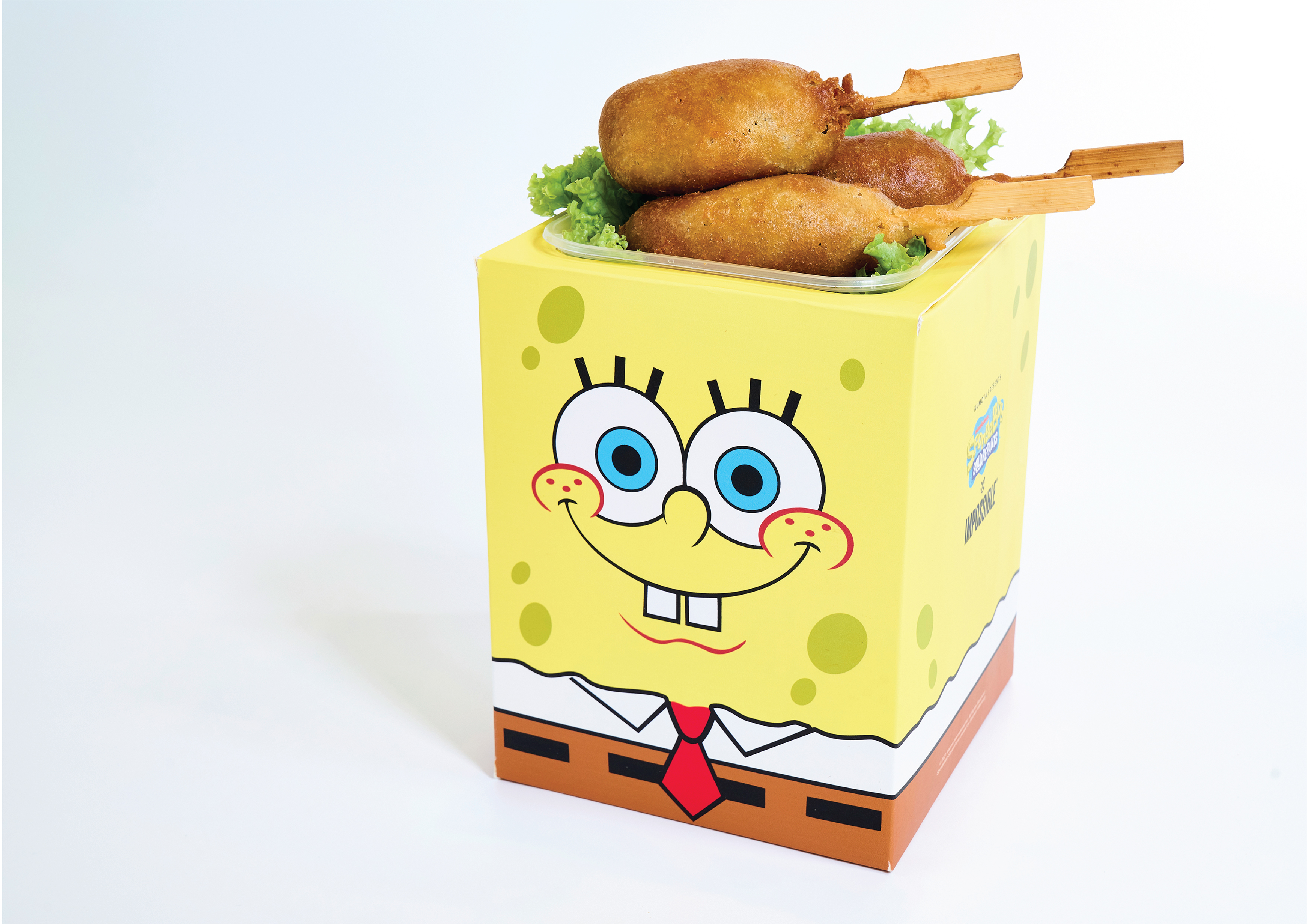 Pop-up Spongebob-themed cafe with Impossible Foods menu at Bugis