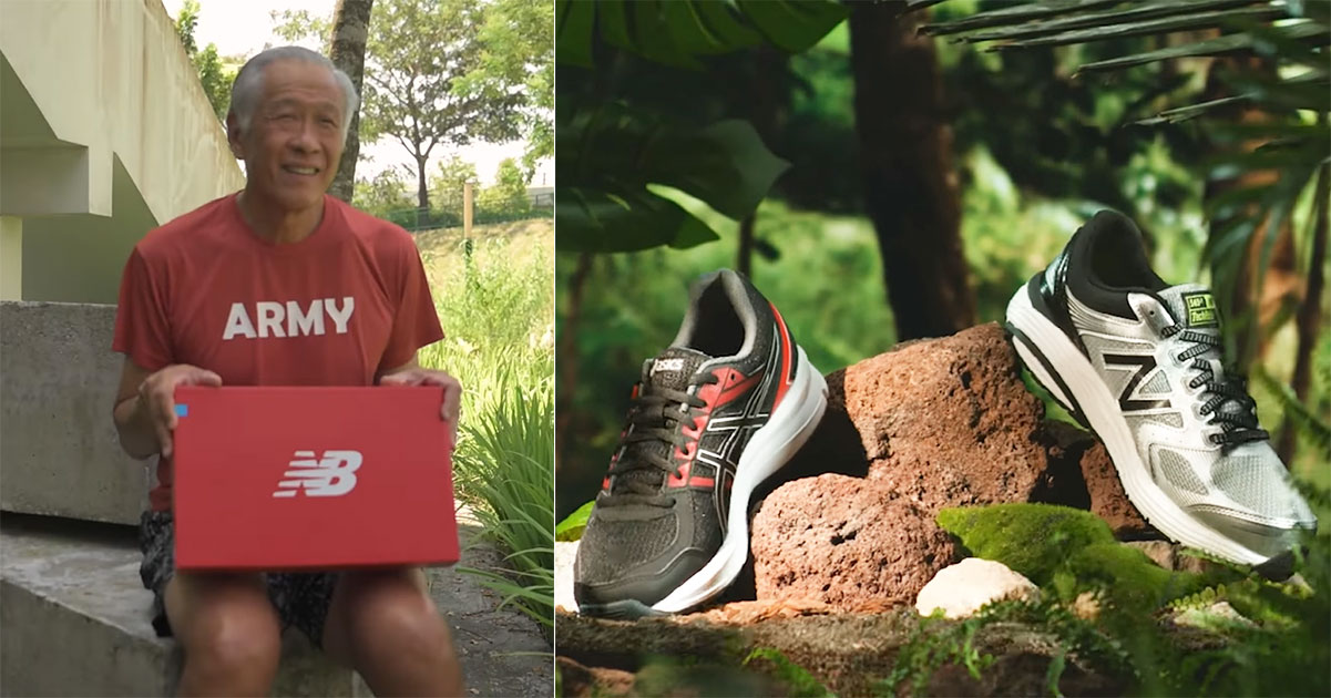 Defence minister tries new SAF Asics & New Balance shoes issued to all NSFs   - News from Singapore, Asia and around the world