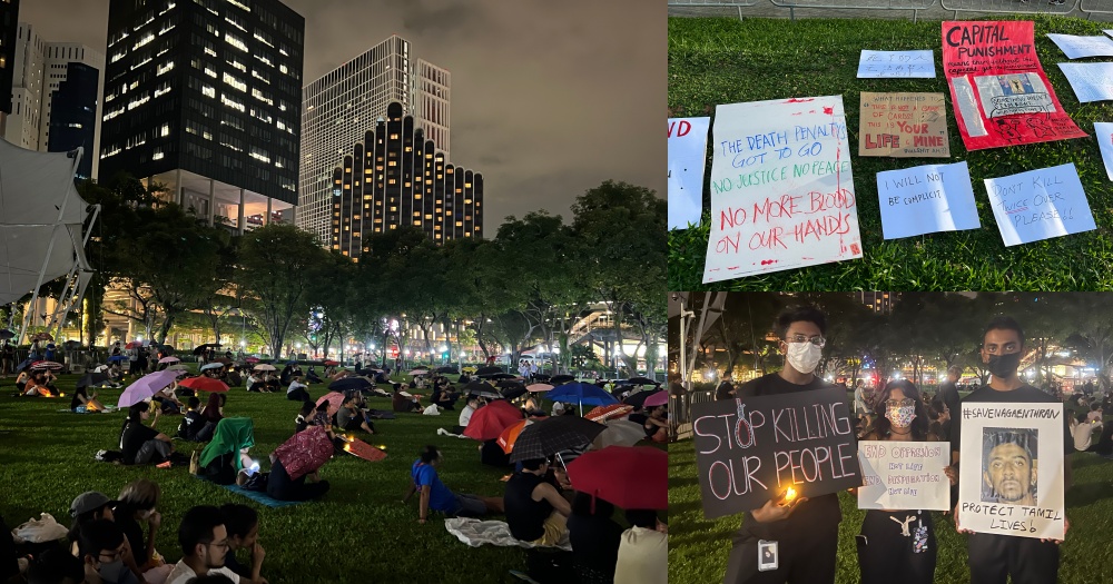 300-400 people attend candlelight vigil at Hong Lim Park for M'sian drug  traffickers on death row - Mothership.SG - News from Singapore, Asia and  around the world