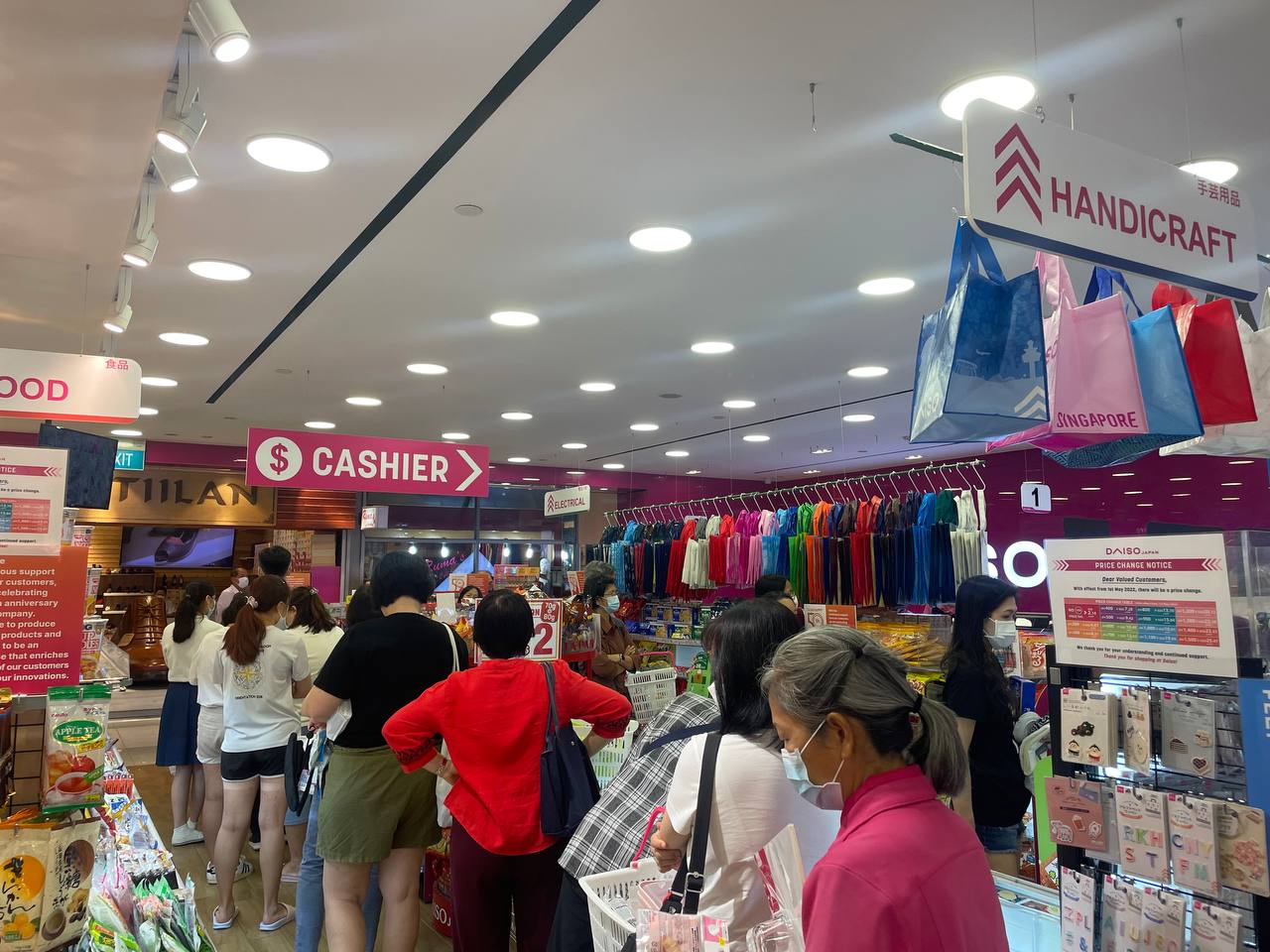 Long queues & empty shelves: Price hike at Daiso S'pore on May 1