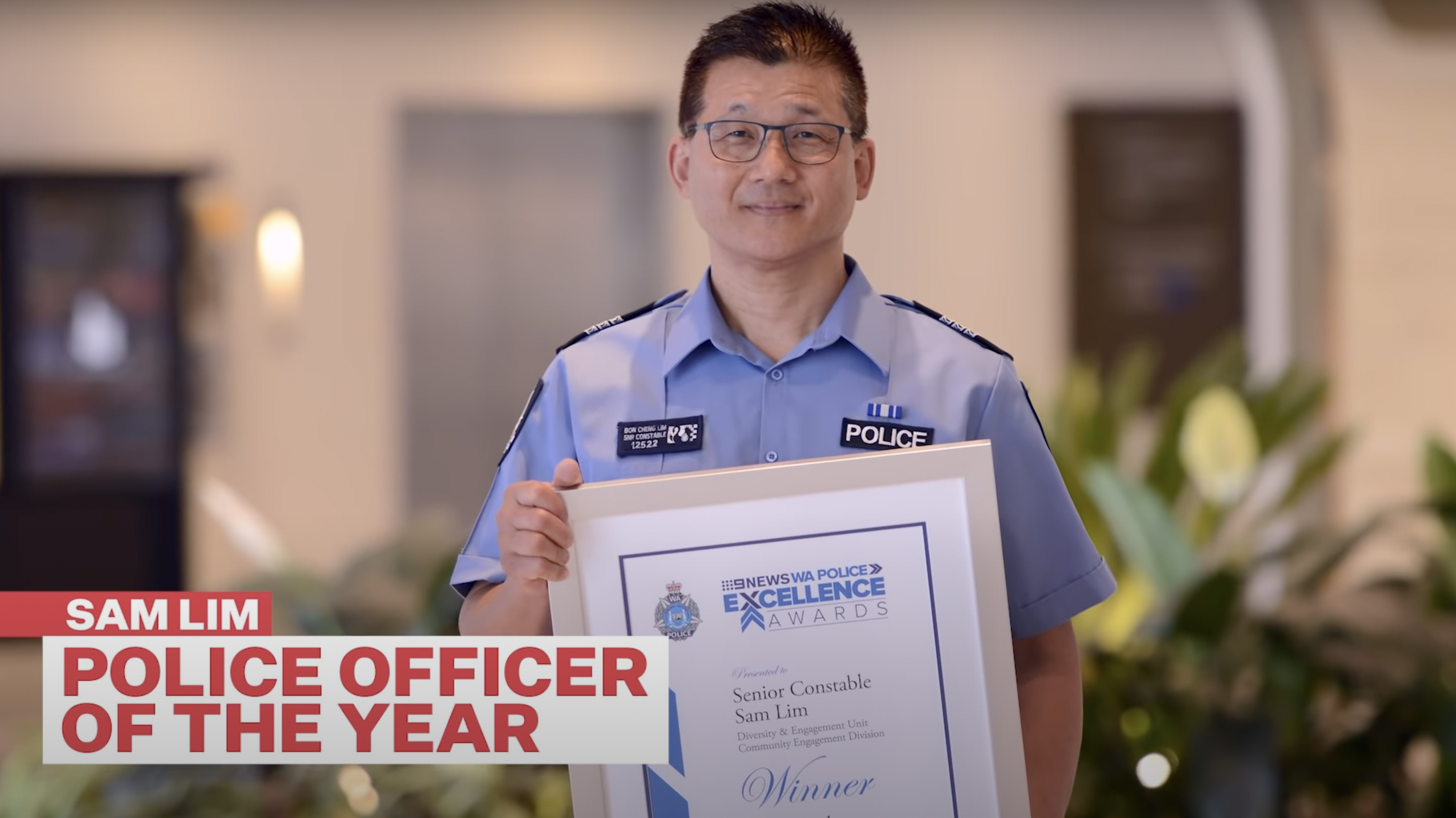 Lim was named Police Officer of the Year in 2020