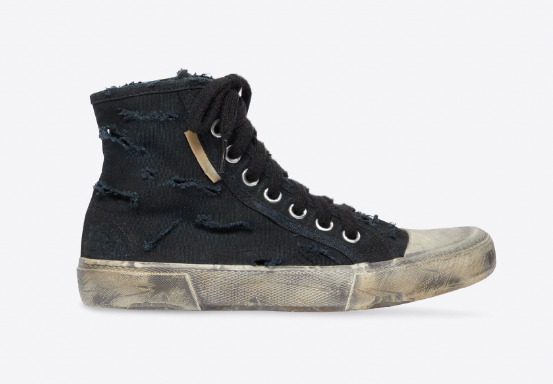 Paying to look homeless: Balenciaga Distressed Sneakers brutally