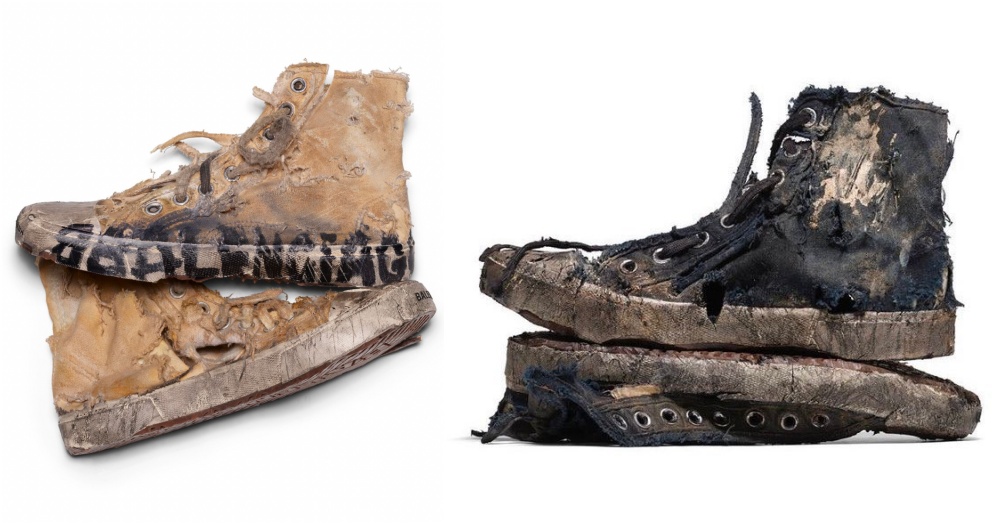 Balenciaga criticised for selling filthy garbage sneakers for S