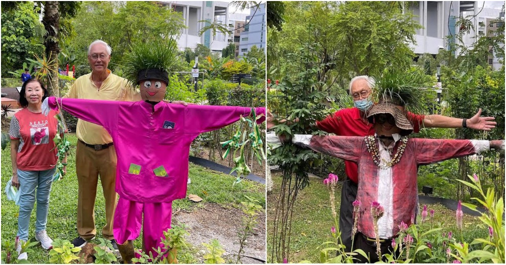 Goh Chok Tong 'dismayed' after Hari Raya photo with scarecrow in baju kurung 'misinterpreted'