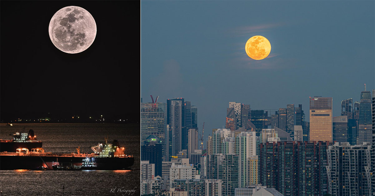 Strawberry supermoon shines on S'pore on June 14, 2022 Mothership.SG