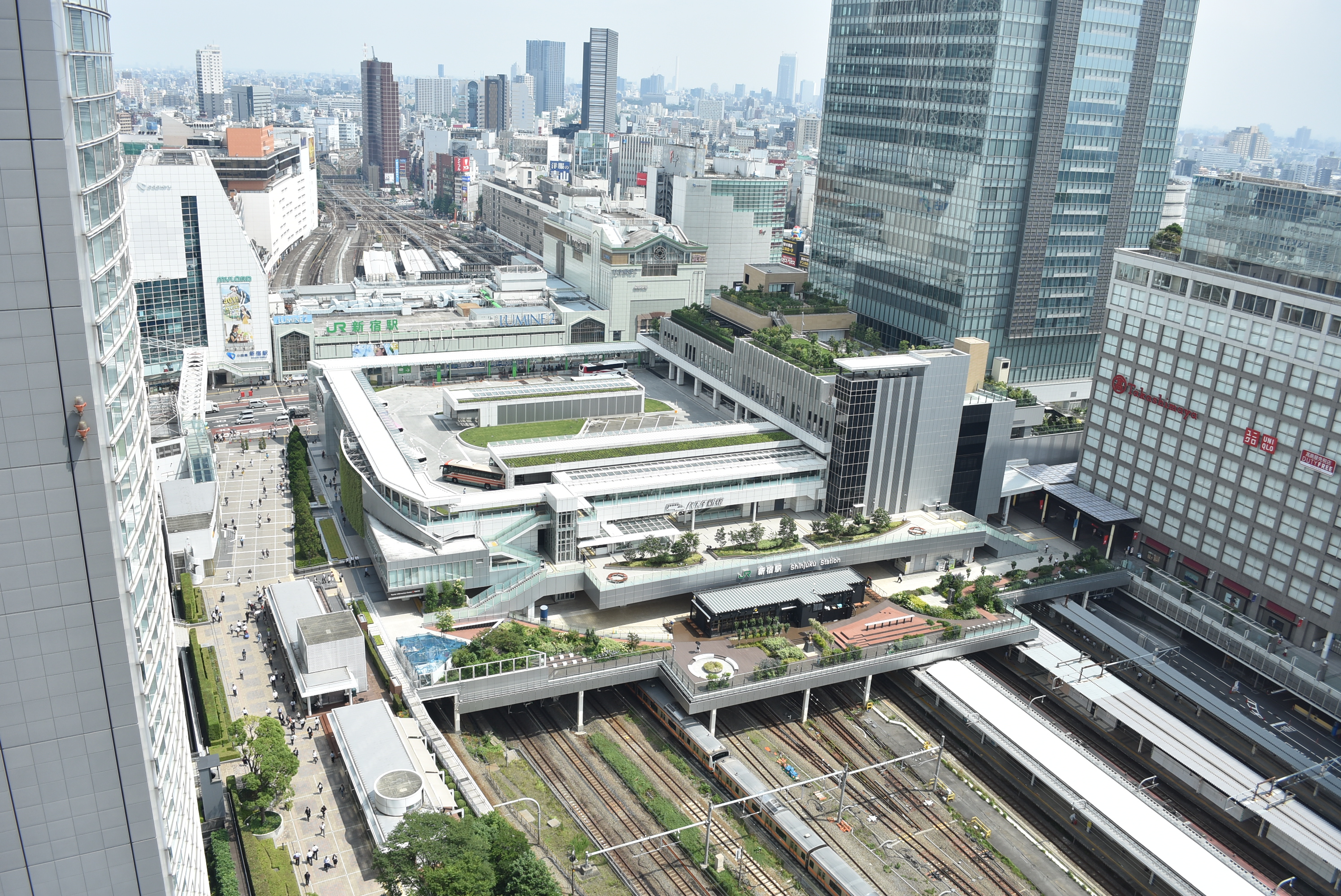 aerial view of shinjuku station