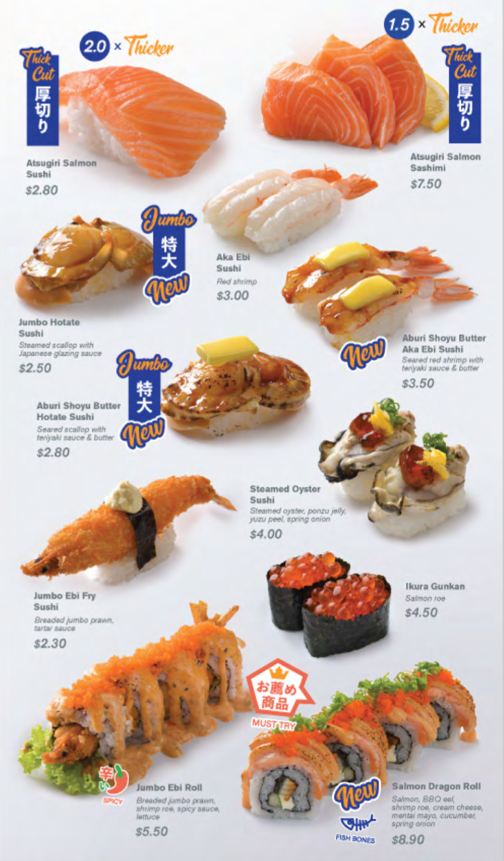 Sushi to deals go menu