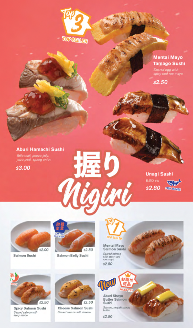 Menu - Sushi Go Go