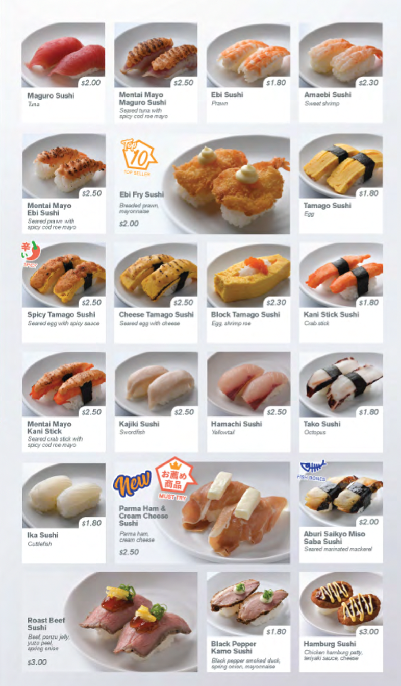 Sushi go outlet menu