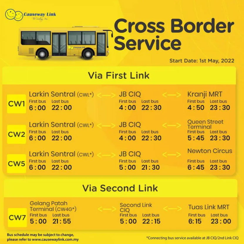 Is there 24 hours bus from JB to Singapore?