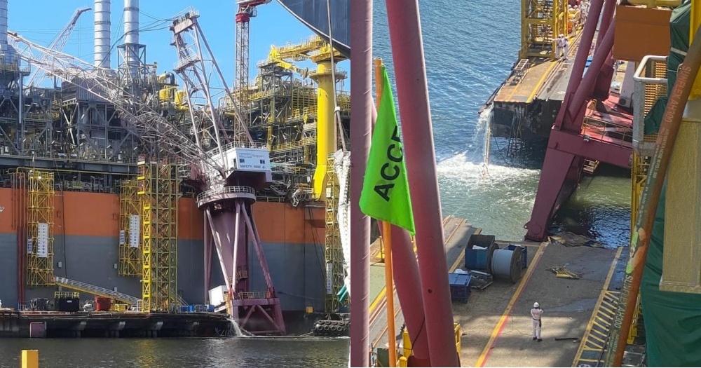 1 Worker Missing At Sea After Part Of Concrete Pier Collapses At Keppel 