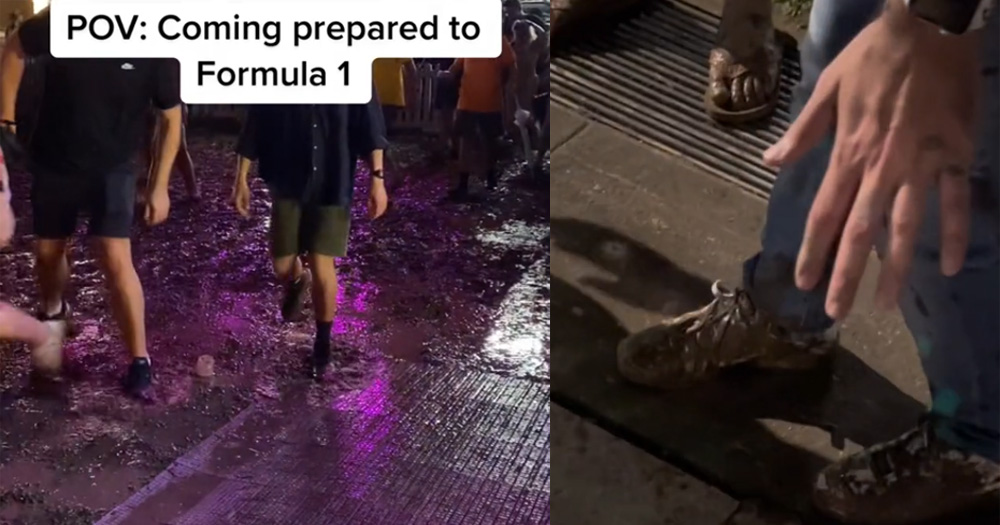 RIP Jordans, Gucci: Singapore F1 concert revellers' expensive footwear  ruined by mud at Padang, Singapore News - AsiaOne
