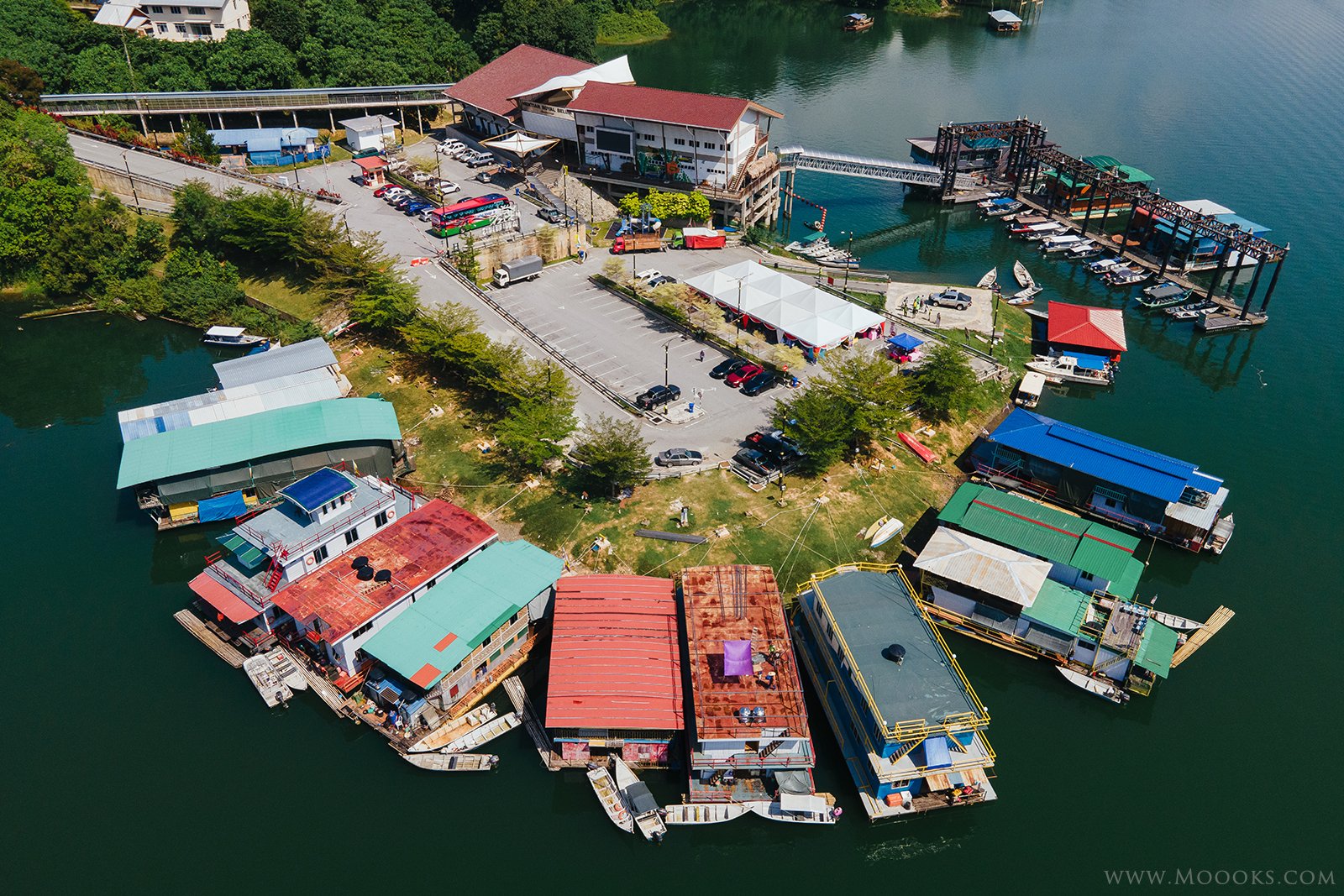 colourful jetty