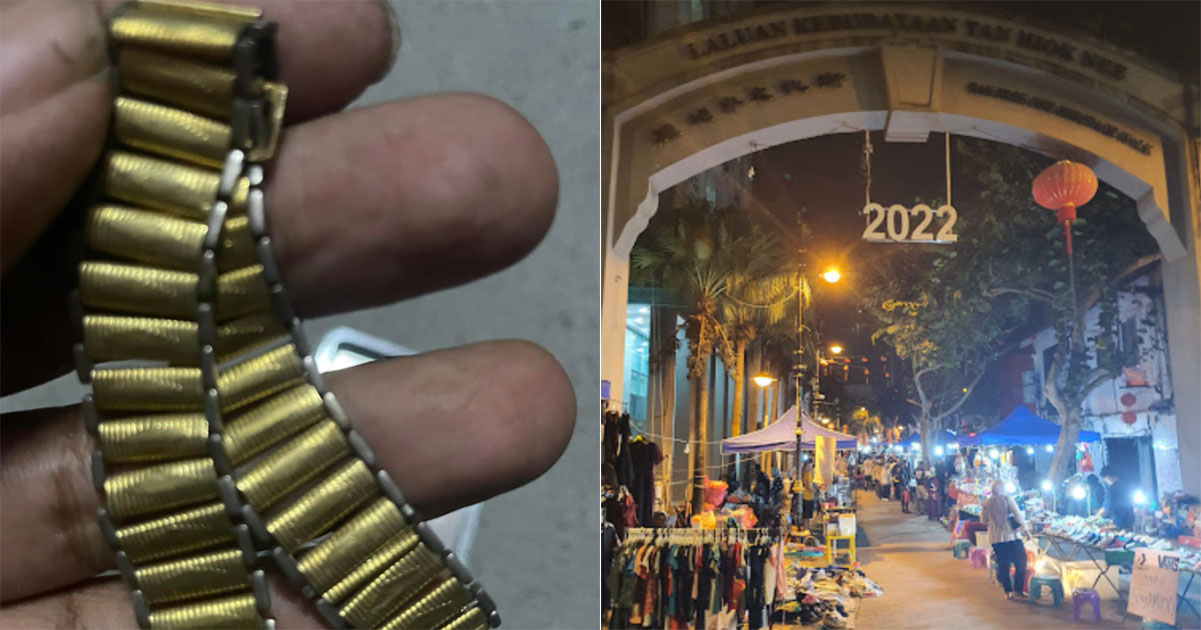 Man buys RM10 (S$3) watch strap from JB night market, finds S$2275 real gold in it