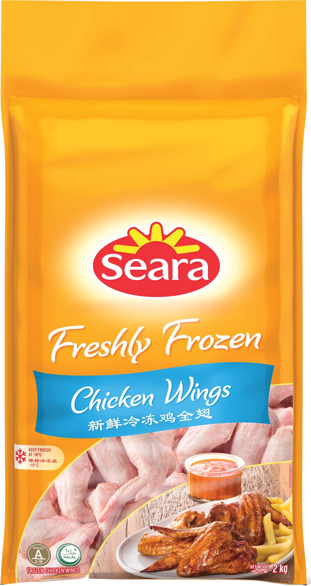 bag of frozen chicken wings
