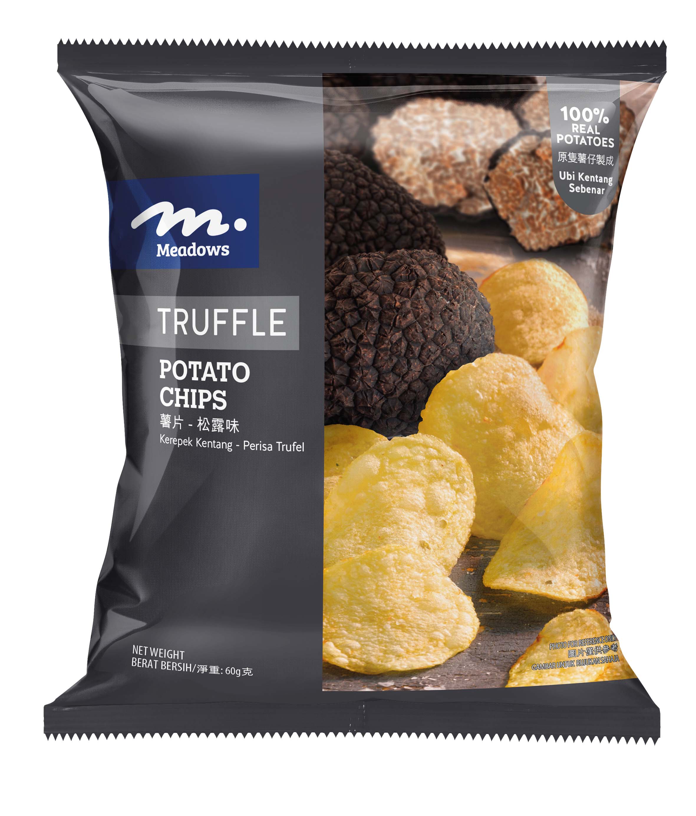 bag of truffle flavored potato chips