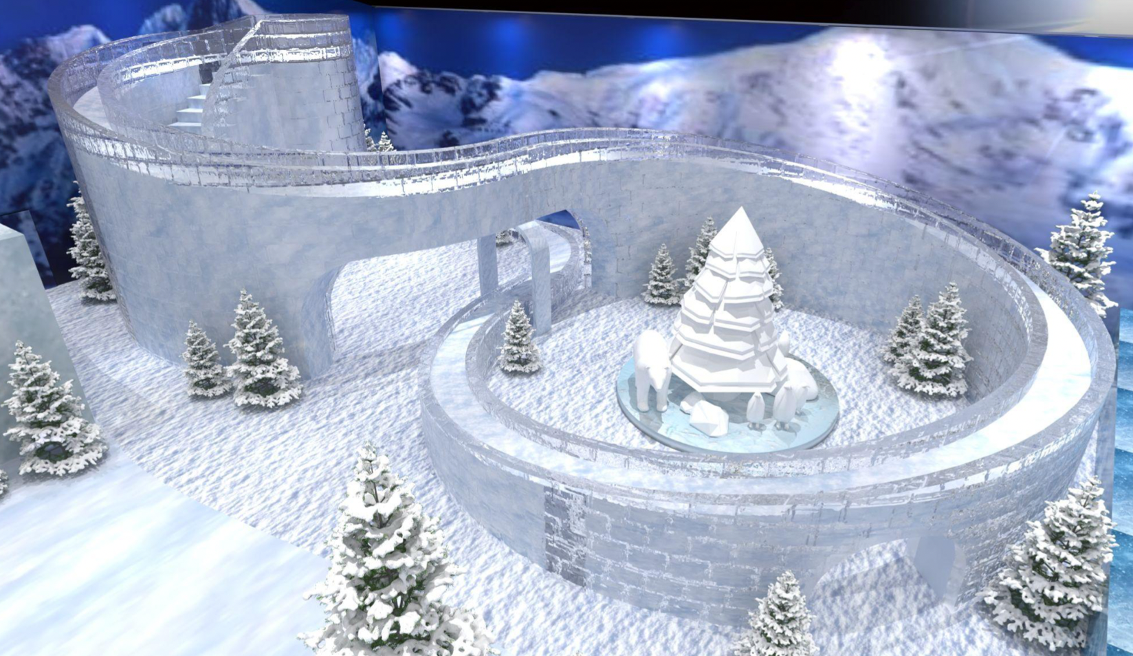 rendering of ice slide