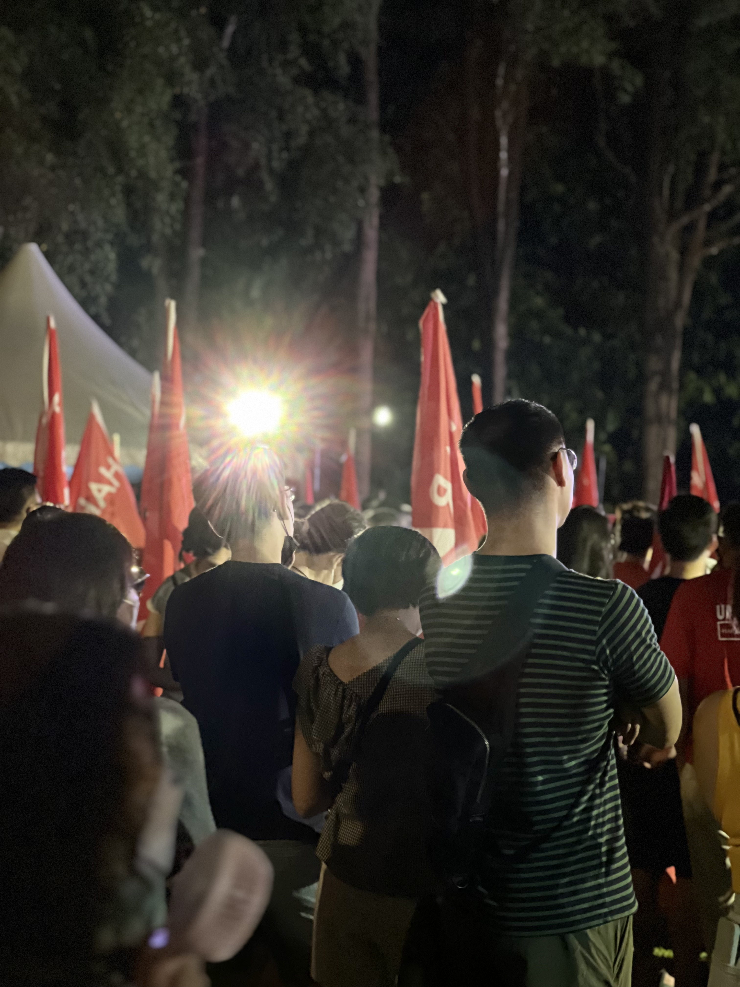 Sarah attends a Pakatan Harapan rally with her family