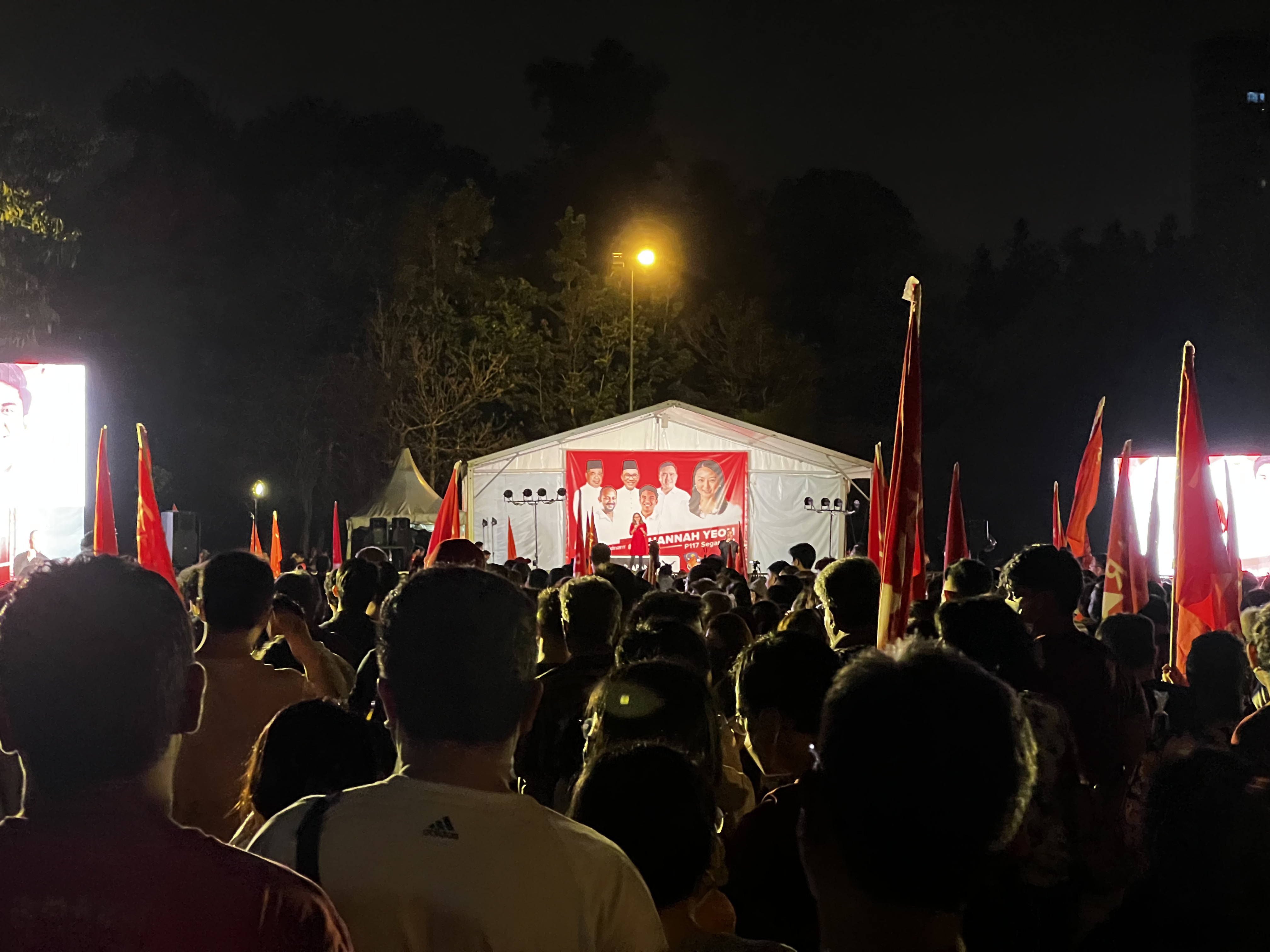 Sarah attends a Pakatan Harapan rally with her family