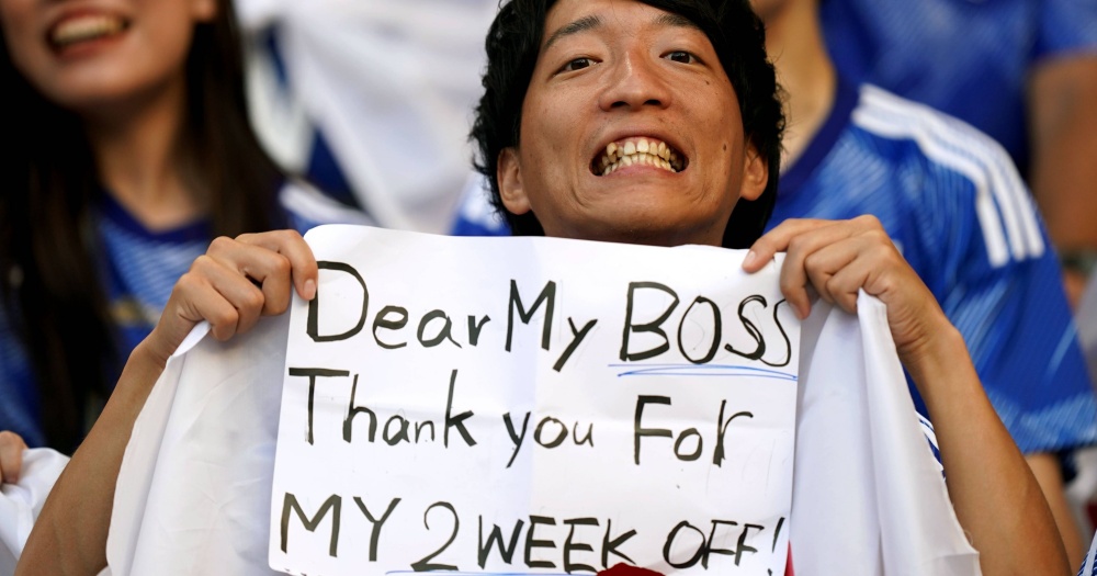 Japanese Fan Goes Viral After Holding Up Sign To Thank Boss For 