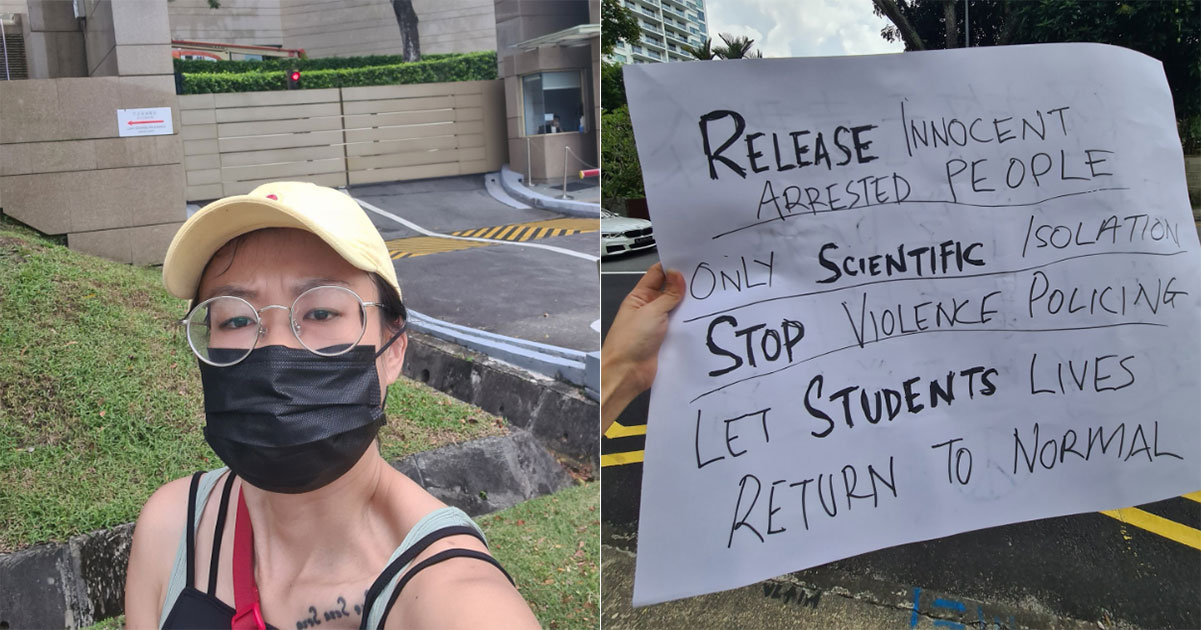 Woman 32 Allegedly Tweeted Her Protest Outside The Chinese Embassy In 