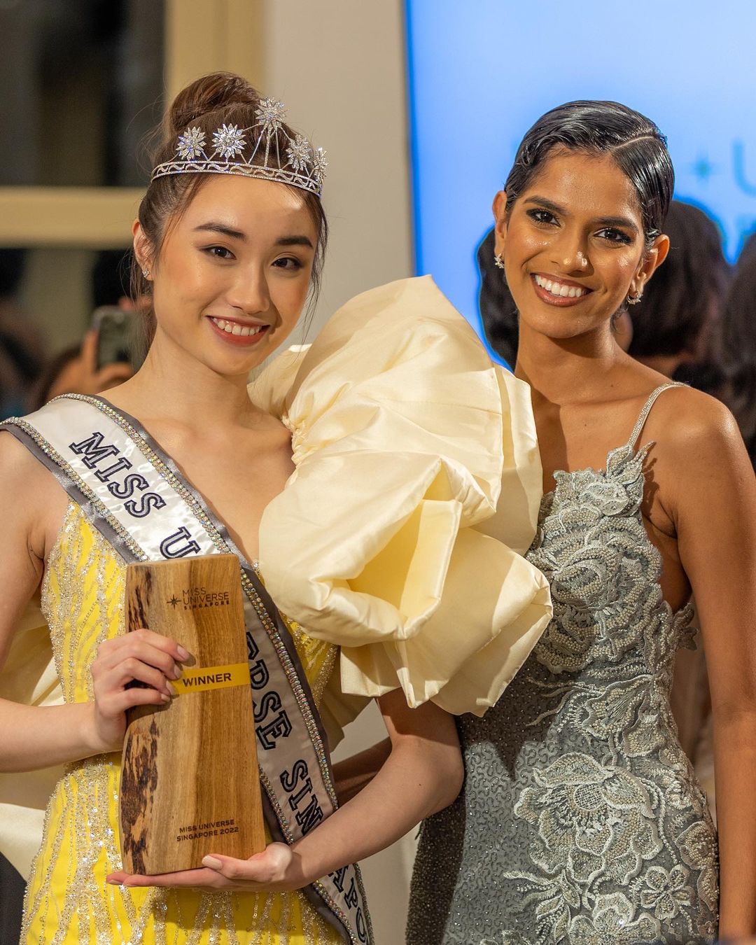 Carissa Yap and Miss Universe Singapore 2021, Nandita Banna.
