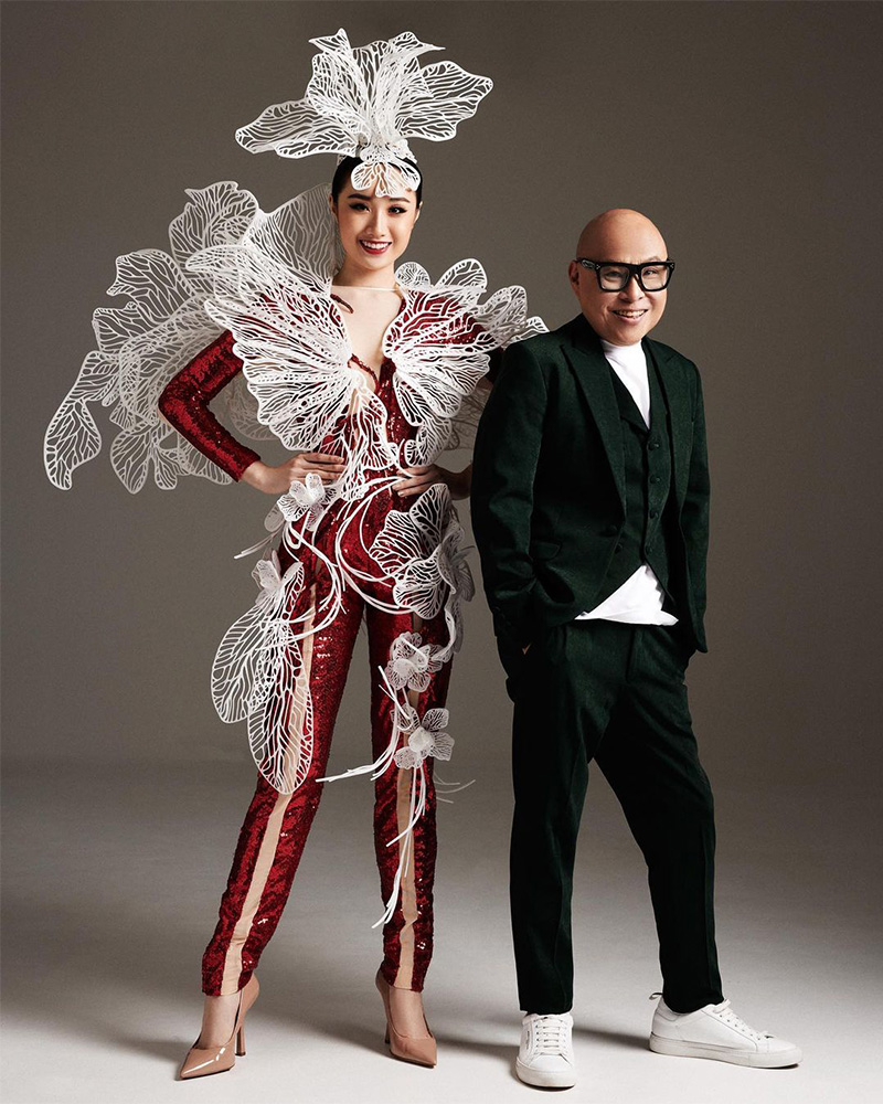 Carissa Yap and Local couturier, Frederick Lee.