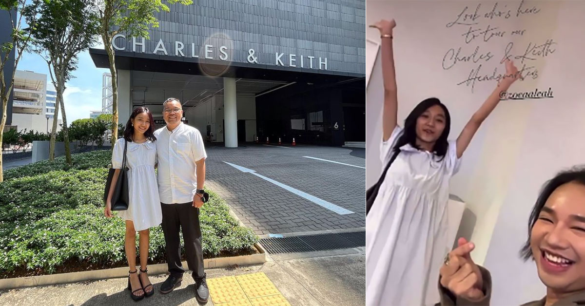 Wau Post - Both Zoe and her father have been invited to have lunch with  Charles & Keith founders! 🔗:   Image credit