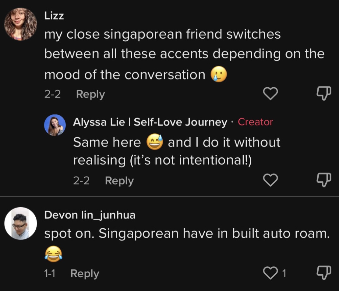 singlish tiktok singapore accent comment