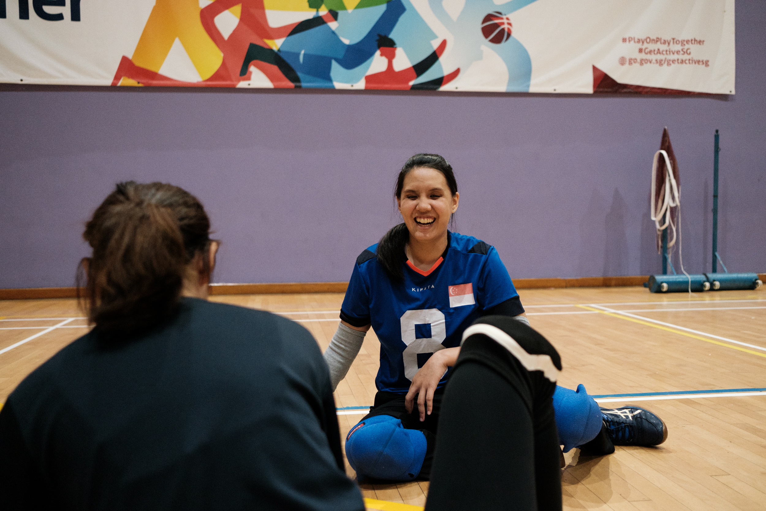 Joan Hung teaches our writer how to play goalball