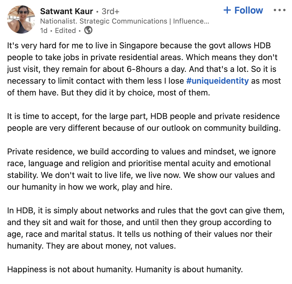 LinkedIn post by Satwant Kaur