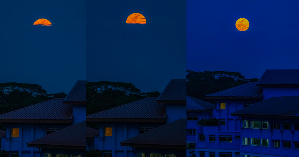 Supermoon Shines In S'pore Sky Through Clouds Trying To Steal Its ...