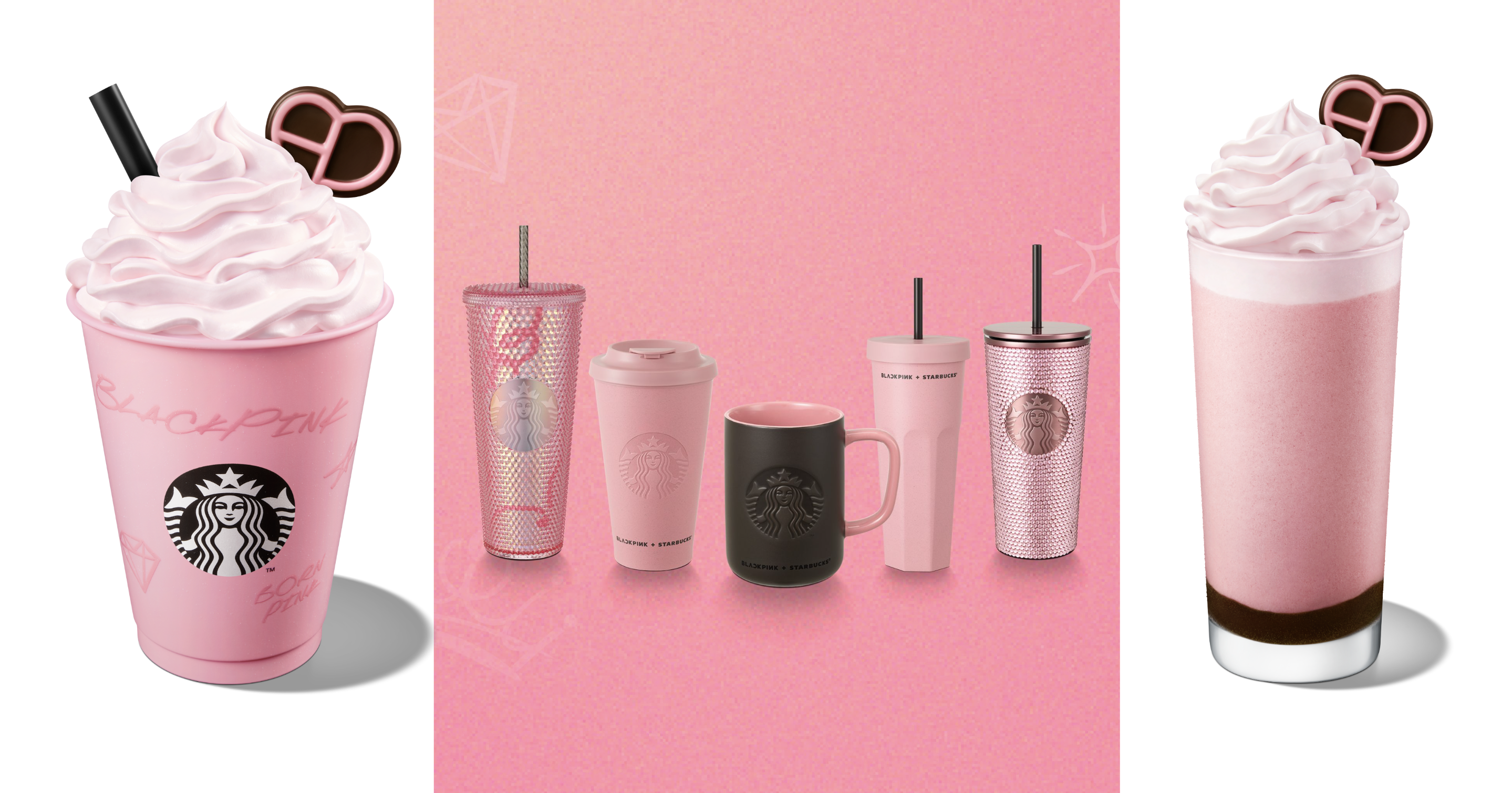 BLACKPINK Starbucks Reusable cup set (cup, cover, straw + Sleeve) | from  Taiwan