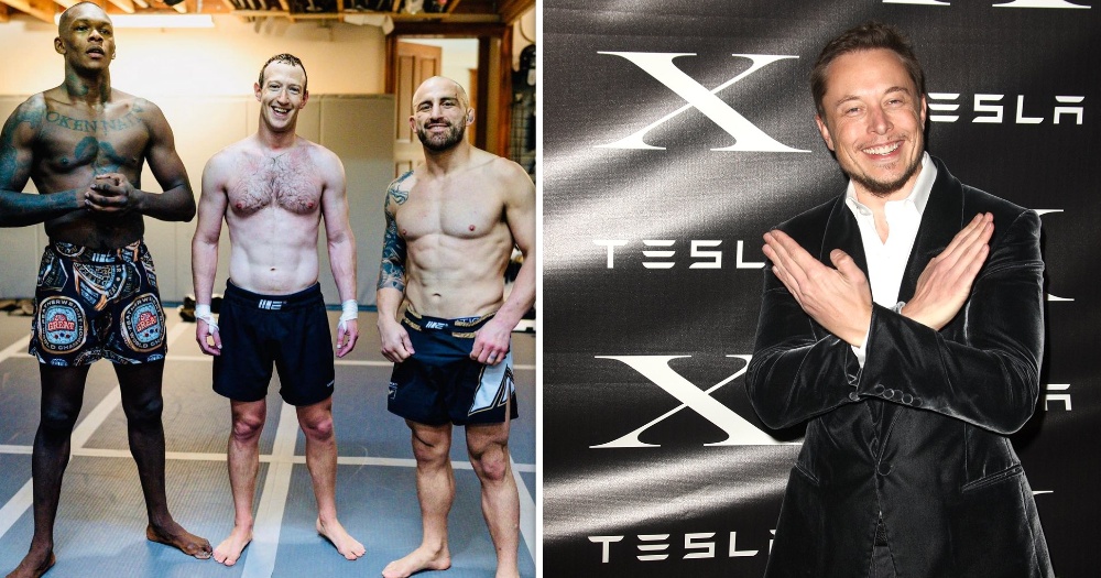 Mark Zuckerberg  Elon Musk : Mark Zuckerberg, ripped & toned, trains  furiously for speculated cage fight with Elon Musk