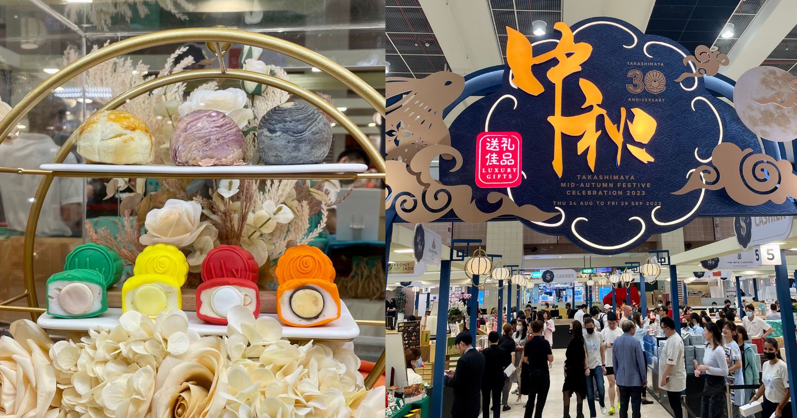 Sugarfree & truffleinfused mooncakes available at Takashimaya Mid