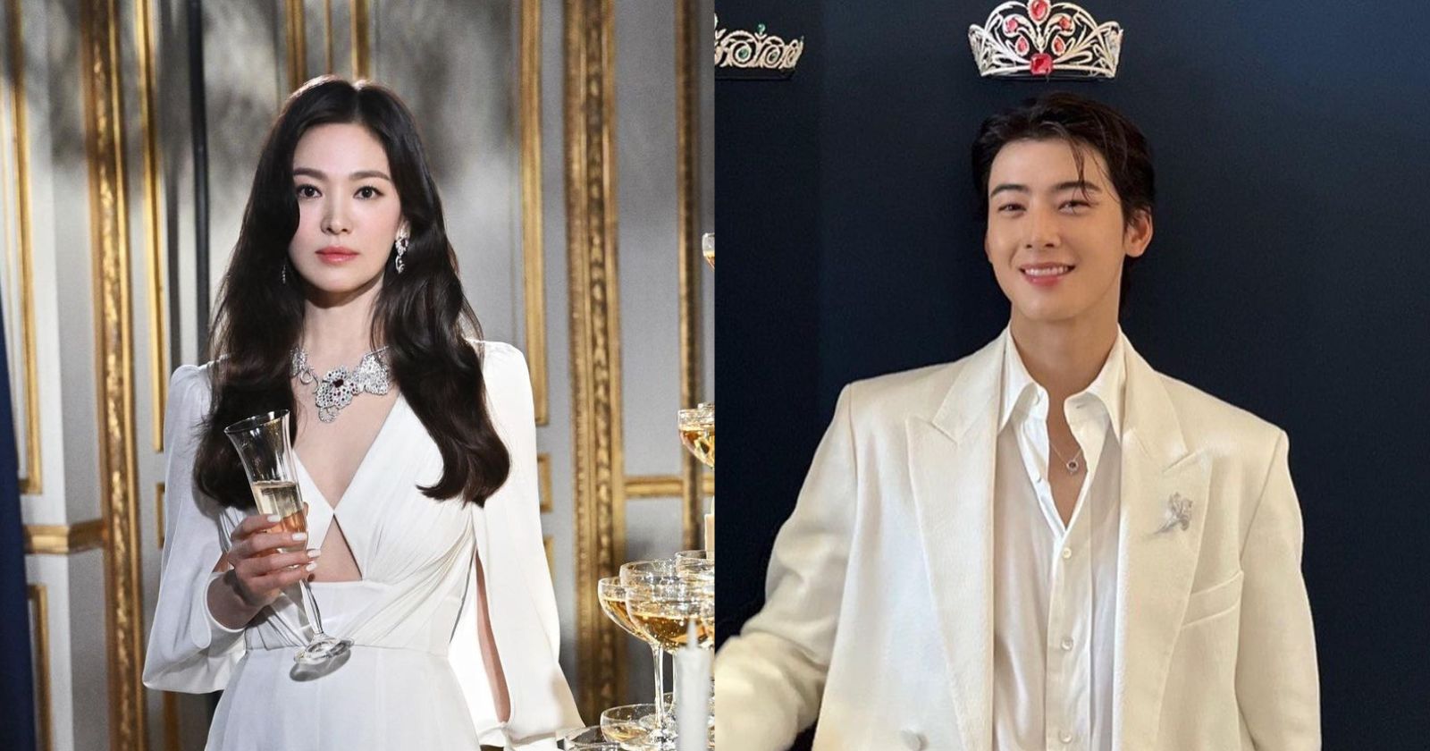 Song Hye-Kyo and Cha Eun-Woo captured together at Chaumet event