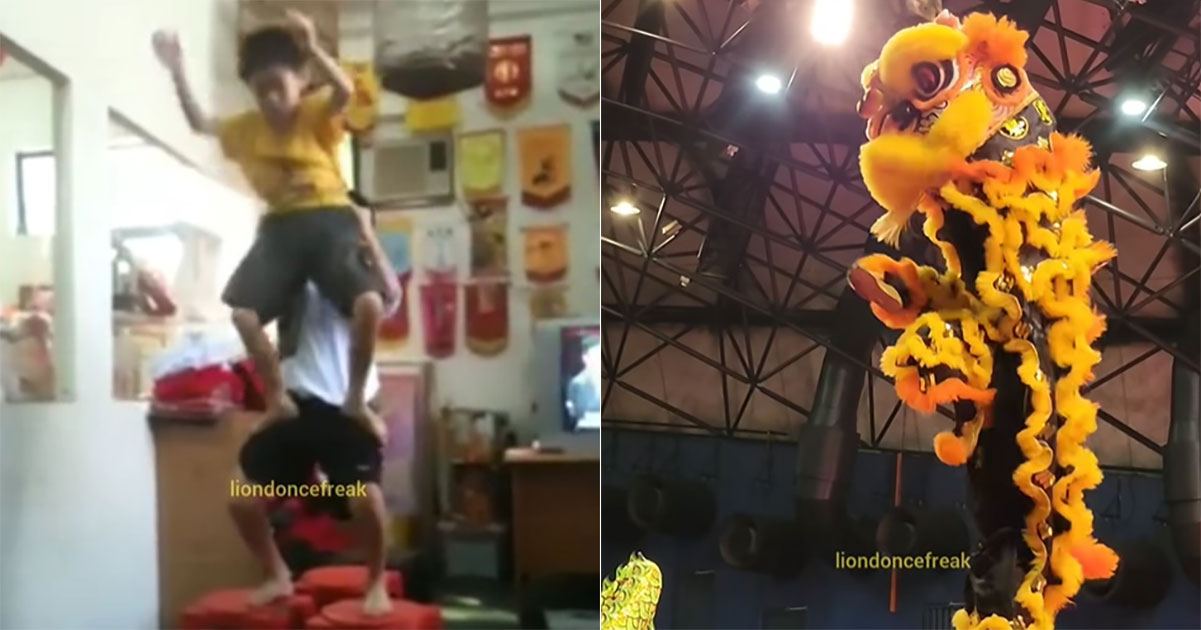 S'pore brothers practise lion dance on stools as kids, win 1st & 3rd