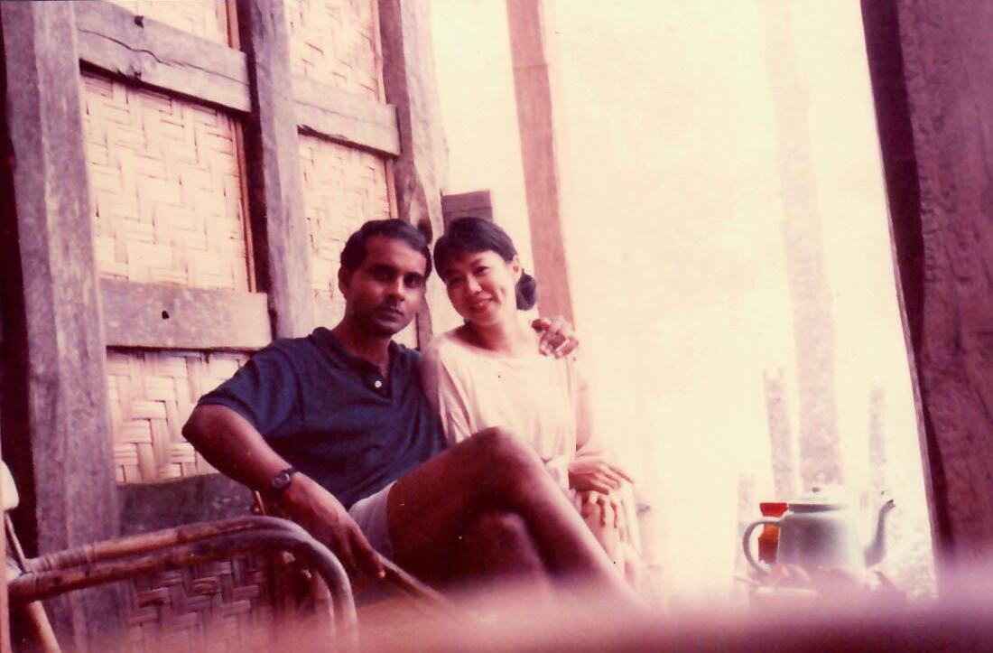 Jane Ittogi and Tharman Shanmugaratnam in their younger days