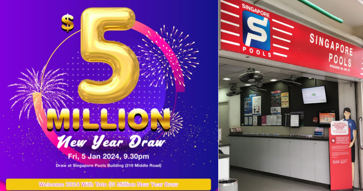 S5 million top prize for 2024 new year Toto draw on Friday, Jan. 5